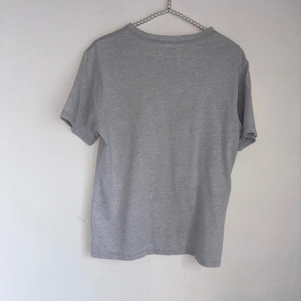 Polo Ralph Lauren T-Shirt Size L(14-16) Heather Gray Excellent V-Neck Pony Logo
